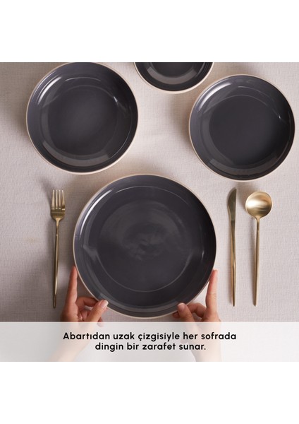 Earth Collection Terra 36 Parça 8 Kişilik Yemek Takımı Antrasit indirimleri