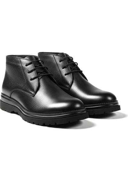 Hakiki Deri Siyah Üç Bağlı Kışlık Bot 40-44 fiyatları