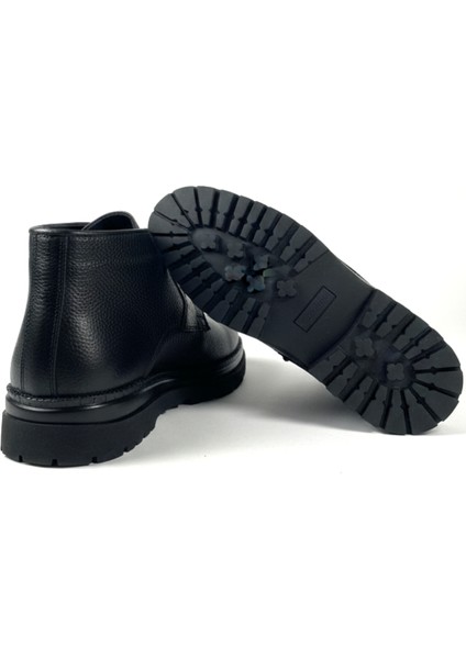 Hakiki Deri Siyah Üç Bağlı Kışlık Bot 40-44 fırsatları