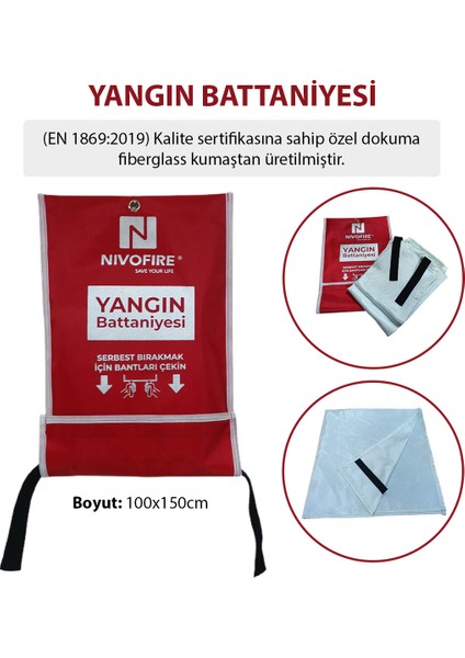 Yangın Battaniyesi Fiberglas Cam Elyaf