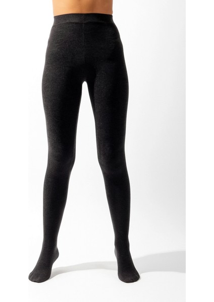 Kadın Yün Külotlu Çorap Gri Melanj fiyatları