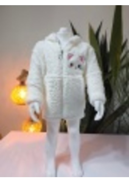 kız Çocuk Peluş Polar Hırka Kapşonlu Fermuarlı Cepli Pembe Beyaz Siyah Mor Gül Kurusu !!!dar Kalıp fiyatları