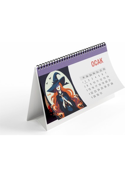 Cadı Temalı Masaüstü Takvim