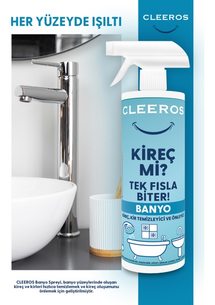 Ultra Güçlü Kireç & Kir Sökücü Banyo Spreyi | Etkili Hızlı Temizlik, Kireç Önleyici Formül - 500ML fiyatları