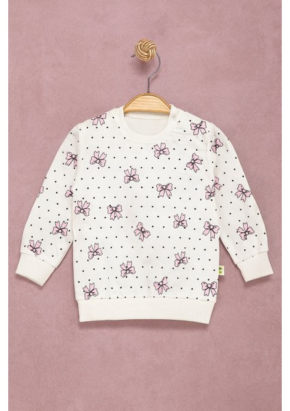 Kız Çocuk Kurdele Desenli Pamuklu 2'li Pijama Takımı fiyatları