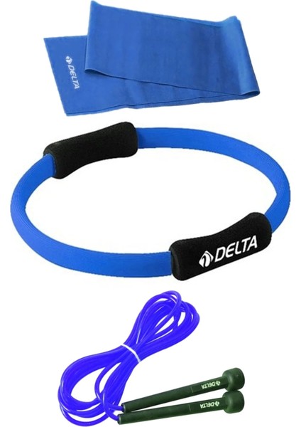 Pilates Egzersiz Çemberi, 120X15CM Pilates Lastiği Bandı, Atlama Ipi 3 Lü Plates Seti
