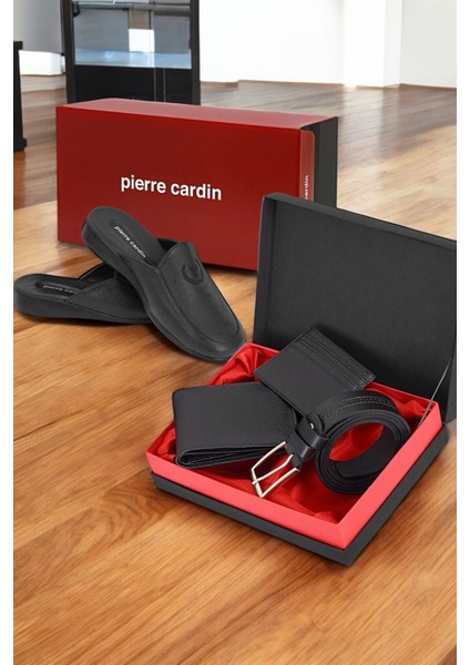 Erkek Hediyelik & Çeyizlik Kemer Cüzdan Terlik 3'lü Damat Seti LL.PC.001.17.C2