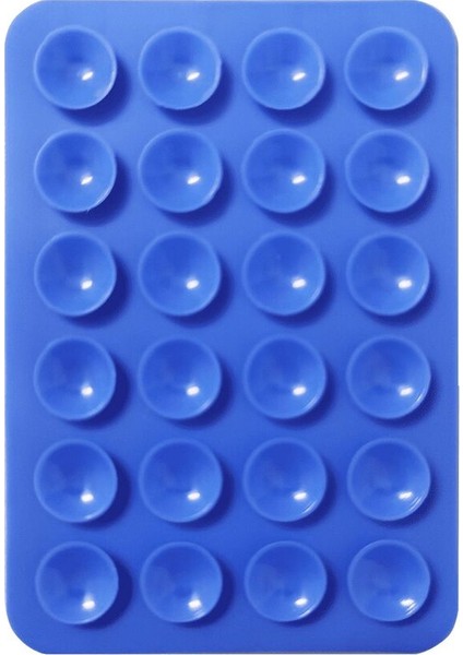 Silikon Vantuzlu Telefon Tutacağı 24 Vantuzlu Yapışkanlı Cep Telefonu Tutucu Lacivert Silikon Cn