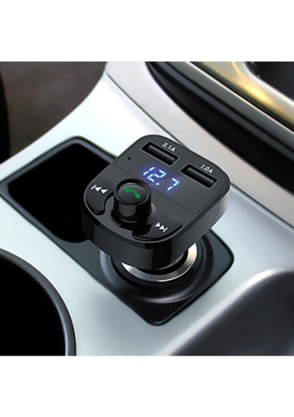Car X8 Araç Fm Transmitter 5.0 Bluetooth Araç Kiti USB Mp3 Sd Kart Çakmaklık Girişli Oto Müzik Çalar modelleri
