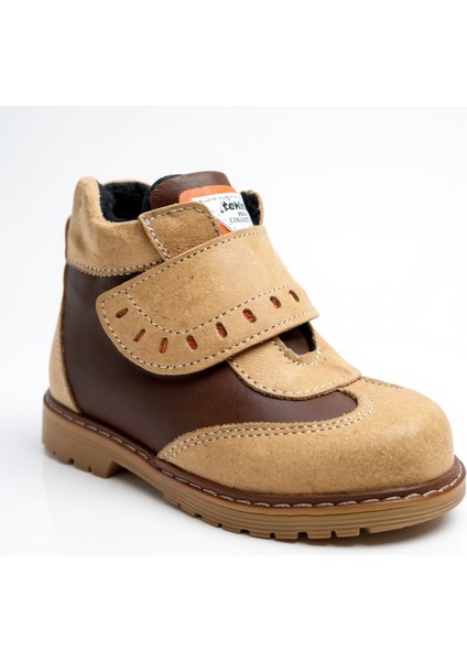 Hakiki Deri Ortopedik Kahverengi Tek Cırt Bot