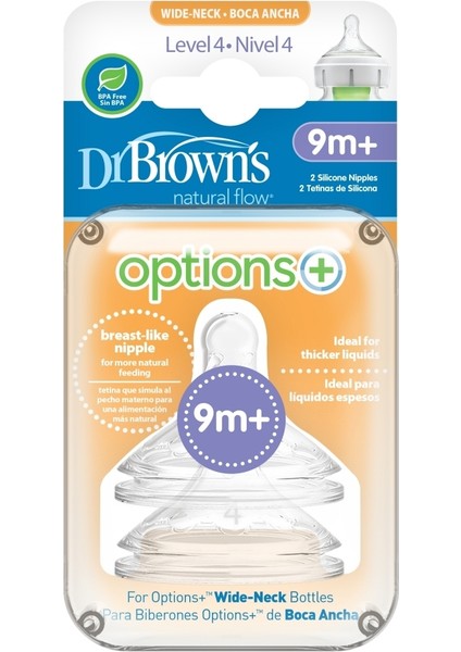 Dr.browns Geniş Ağız 4.evre 2li Silikon Biberon Emziği