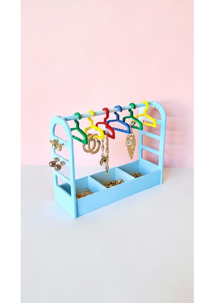 Renkli Mini Takı Organizeri – Küpe, Bileklik ve Kolye Askısı