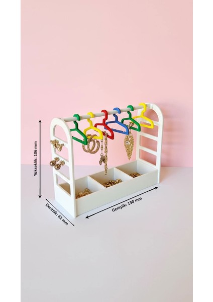 Renkli Mini Takı Organizeri – Küpe, Bileklik ve Kolye Askısı fiyatları