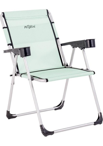 Katlanabilir Piknik ve Kamp Sandalyesi - Bardaklıklı - Rock - Su Yeşili (A-03)- 140KG Taşıma