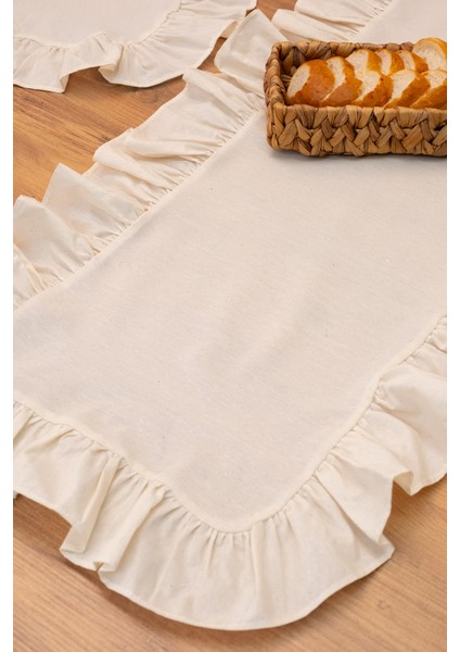 Breze | 7 Parça Fırfırlı Sofra Sunum Seti 40 x 150 cm modelleri