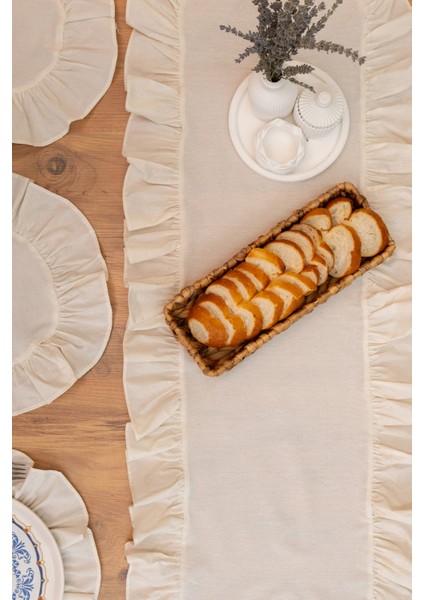 Breze | 7 Parça Fırfırlı Sofra Sunum Seti 40 x 150 cm indirimleri