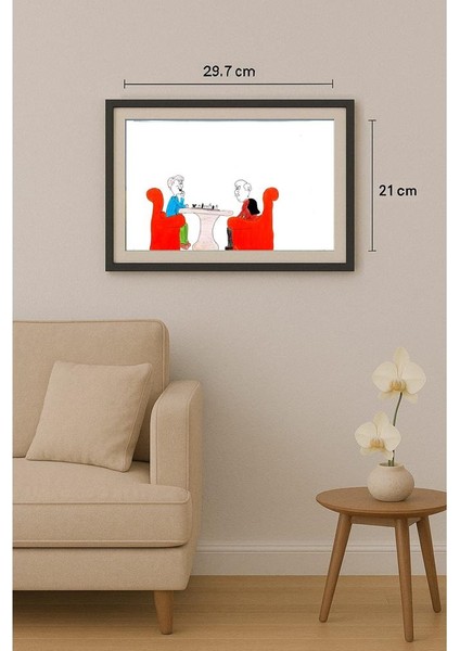 Hossein Abdollahi Adli 29X21cm Orijinal Karikatür Tablo fiyatları