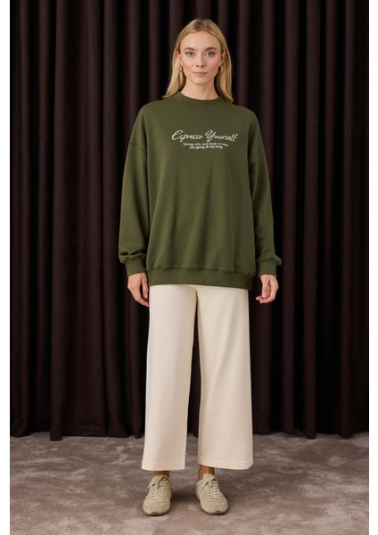 Beli Lastikli Triko Pantolon Kemik