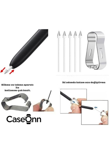 Caseonn Samsung Galaxy Note 10 Kalem Ucu 5 Adet Beyaz indirimleri