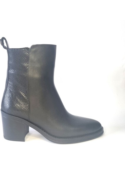 Kadın Hakiki Deri 7.5 cm Topuklu El Yapımı Günlük Şık Bot