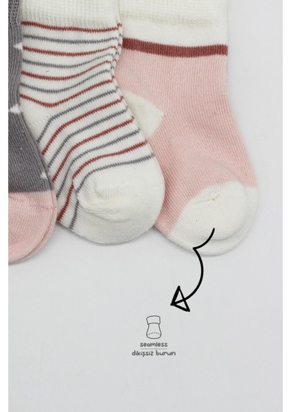 3lü Penye Kız Soket Çorap 10112 Gri modelleri
