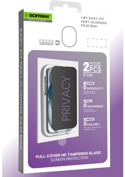 GL79-008 iPhone 11 Otomatik Hizalanan Hayalet Ekran Cam Koruyucu (2 Adet) fiyatları