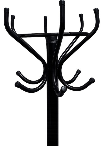 Premium Siyah Metal Portmanto Askılık Hol Antre Büro Ofis Rack Hanger Fabrikadan 100KG Taşıma