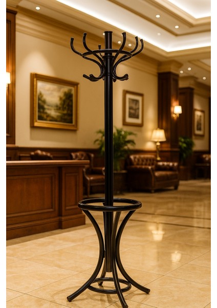 Premium Siyah Metal Portmanto Askılık Hol Antre Büro Ofis Rack Hanger Fabrikadan 100KG Taşıma fiyatları