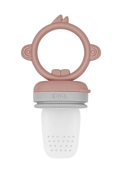 Silikon Püre Meyve Sebze Emziği Woody Brown Powder Grey