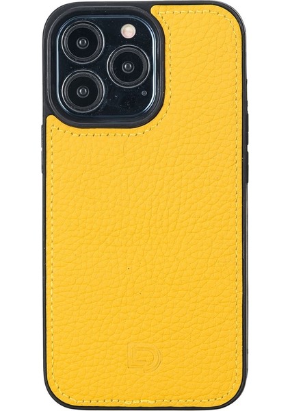 Apple iPhone 13 Pro Uyumlu Deri Cüzdanlı Kılıf Limon Sarı indirimleri