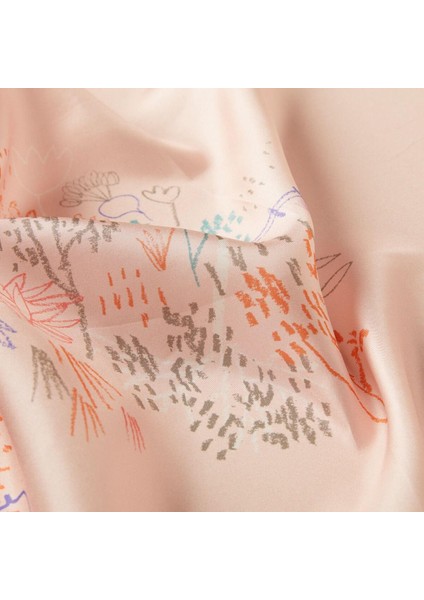 Ipekevi Tatlı Bahçe Tivil Ipek Eşarp Pudra fiyatları