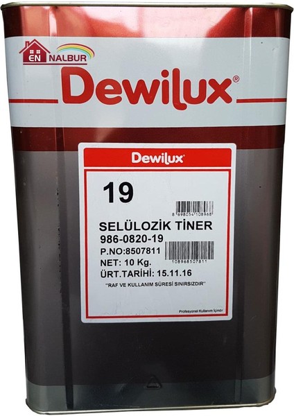 bulurum dewilüx selülozik tiner 10 kg (12 litre)