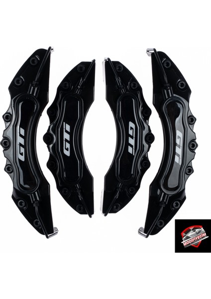 Siyah Gtı (Beyaz) 4'lü Kaliper Seti Yapıştırma Logolu