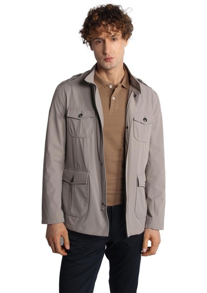 Erkek Gri Baharlık Mont modelleri