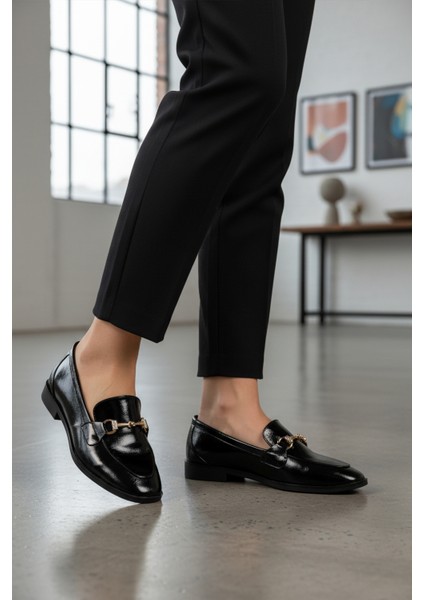 Siyah Kırışık Kadın Casual Ayakkabı modelleri