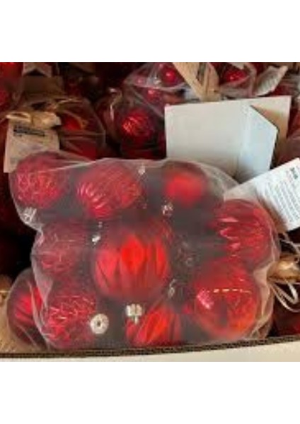 Yılbaşı Ağaç Süsü 20'li Set 7 cm modelleri