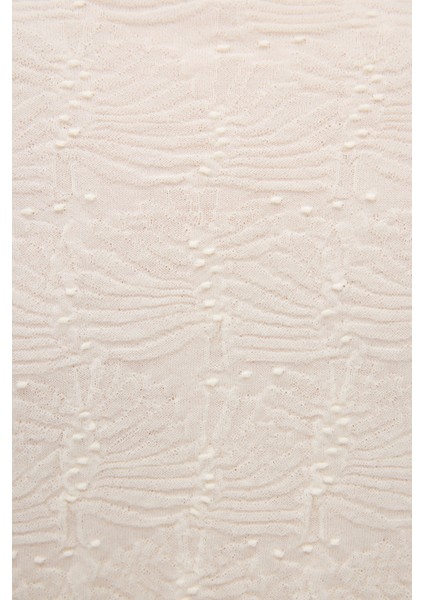 Örgü Detaylı Yün Triko Kazak Kemik 13944058000