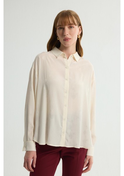 Jakar Detaylı Gömlek Kemik 130L9332001