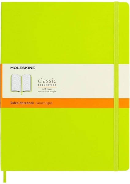 Classic Yumuşak Kapak Çizgili Defter 19X25 Lemon Green