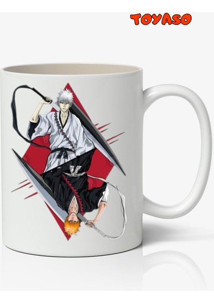 Bleach Ichigo Kurosaki Anime Temalı Beyaz Kupa Bardak Sevgiliye Arkadaşa Hediye