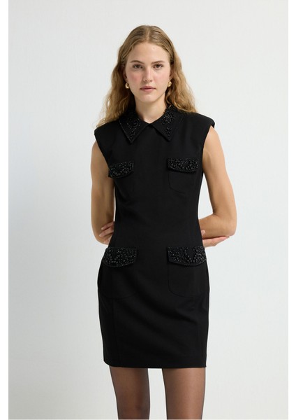 Cepli Çakım Detaylı Elbise Siyah 12445712000 fırsatları
