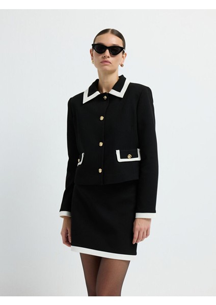 Garnili Ceket Siyah 11942909006 fiyatları