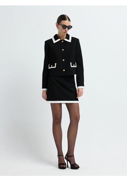 Garnili Ceket Siyah 11942909006 fırsatları