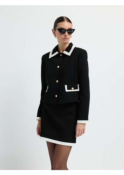 Garnili Ceket Siyah 11942909006 indirimleri