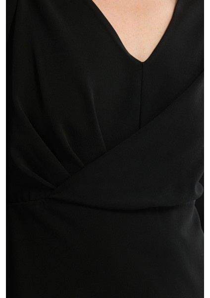 Bağlama Detaylı Uzun Elbise Siyah 124L9707000 fiyatları