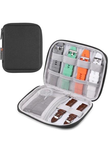 Haweel HWL2124 Taşınabilir Saat Kayışı Düzenleyici Saat Kayışı Saklama Çantası Seyahat Çantası - Siyah (Yurt Dışından)