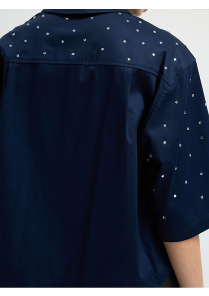 Taşlı Gömlek Lacivert 13044880002 indirimleri