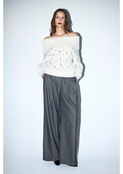 Taşlı Triko Kazak Kemik 13946094000 modelleri