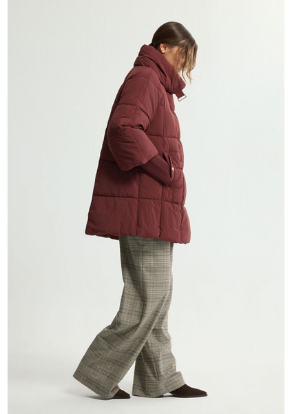 Ribana Detaylı Şişme Mont Bordo 152L9395000