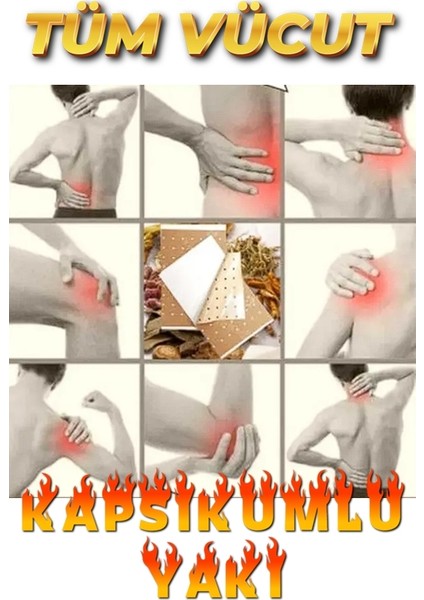 Kapsikumlu Vücut Yakısı 20 Adet Isı Etkili Vücut Yakısı fırsatları